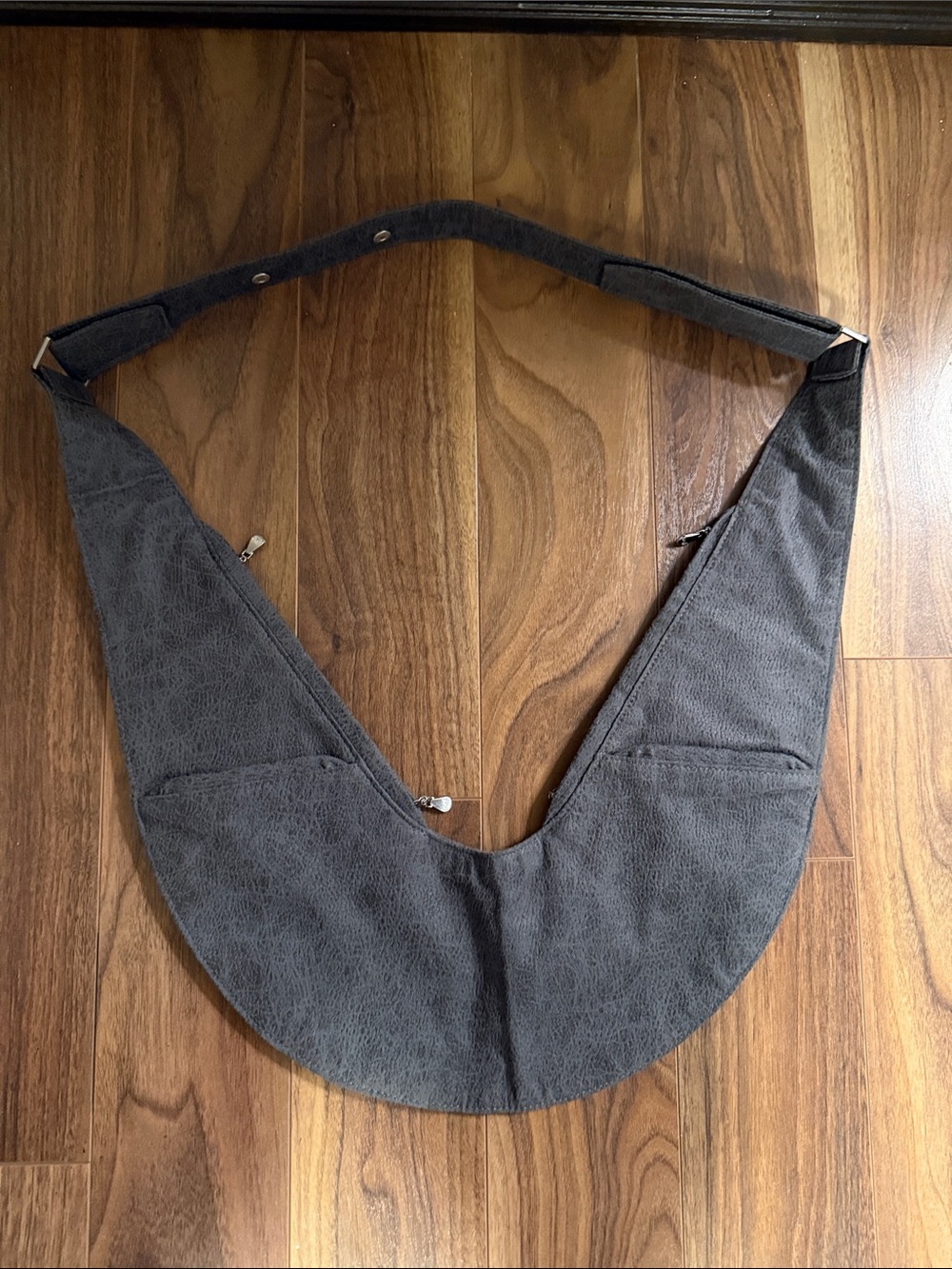 Sash Brand Dark Gray Crescent Sling Bag -no  tags but never been used !!